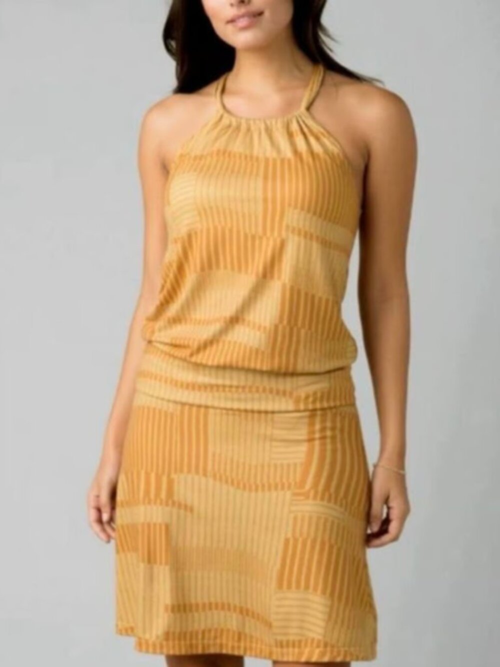 Prana Avore Gold-Tone Print Athletic Dress